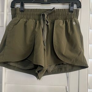 Olive Green Women's Athletic Shorts